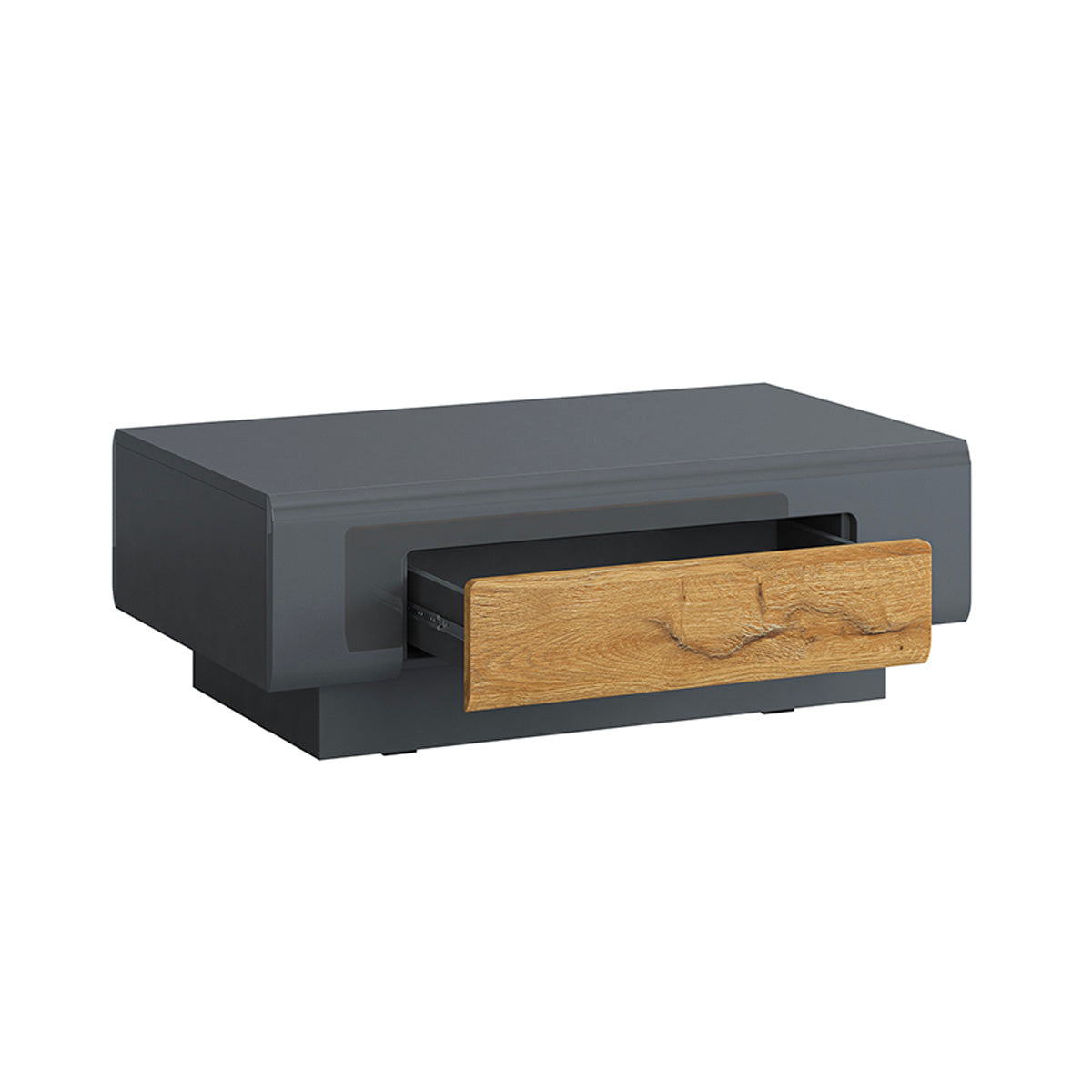 Table basse 1 tiroir Jules Gris et Bois