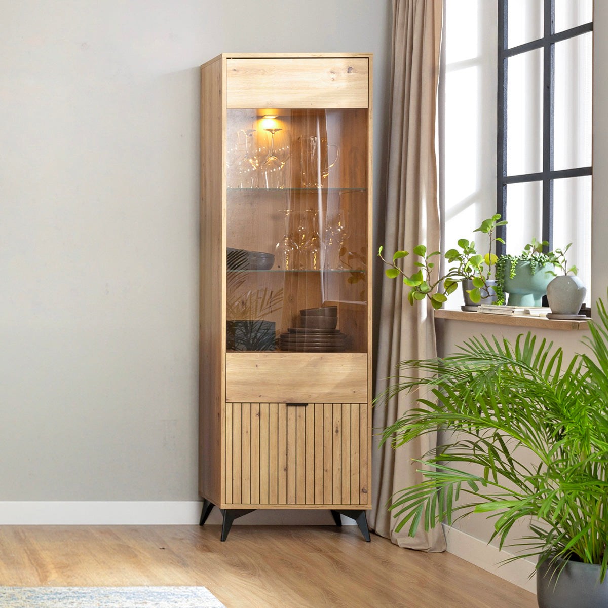 Vitrine 2 portes Mao Bois