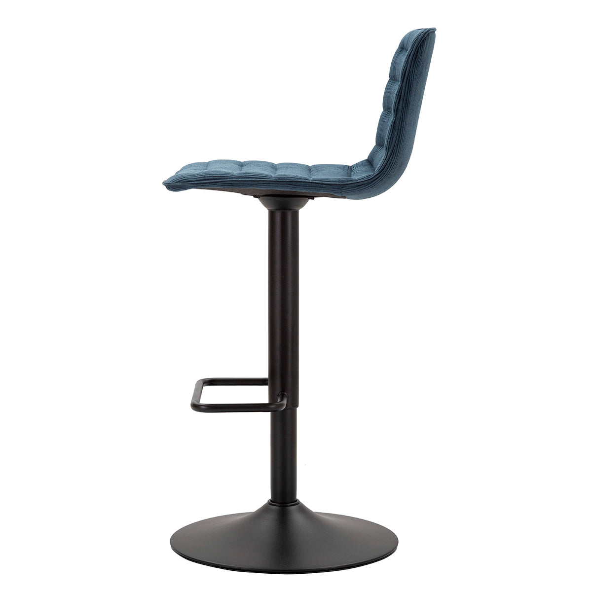 Lot de 2 tabourets de bar réglables de 61 à 83 cm en tissu et métal Mason Bleu et Noir - vue 5
