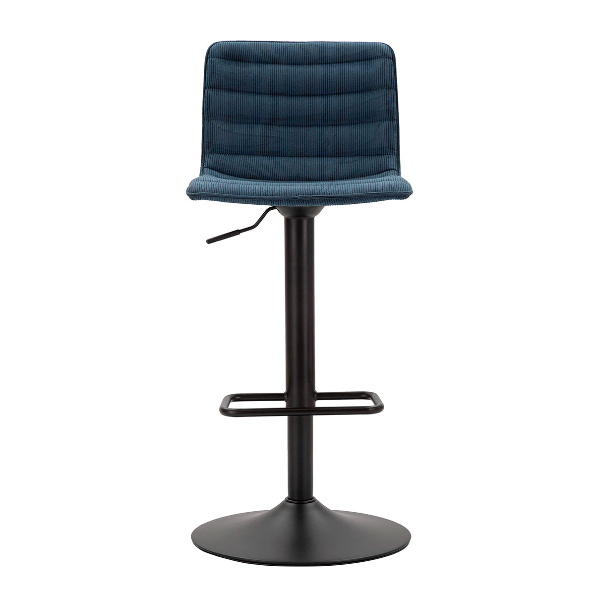 Lot de 2 tabourets de bar réglables de 61 à 83 cm en tissu et métal Mason Bleu et Noir - vue 4