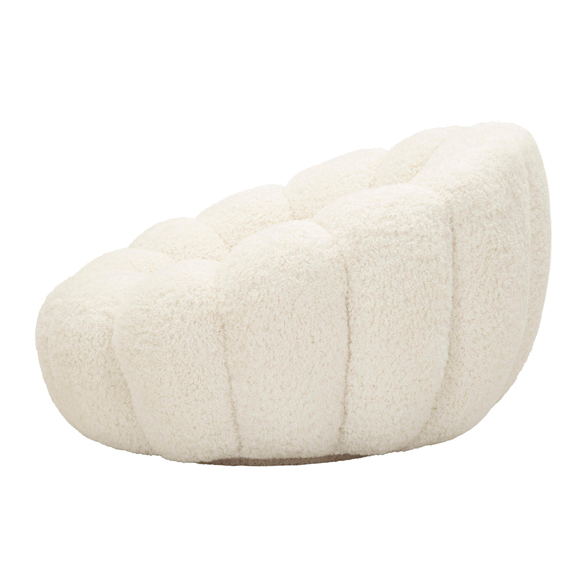 Fauteuil Ophélie tissu bouclette Blanc - vue 4