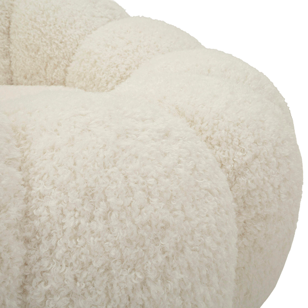 Fauteuil Ophélie tissu bouclette Blanc - vue 8