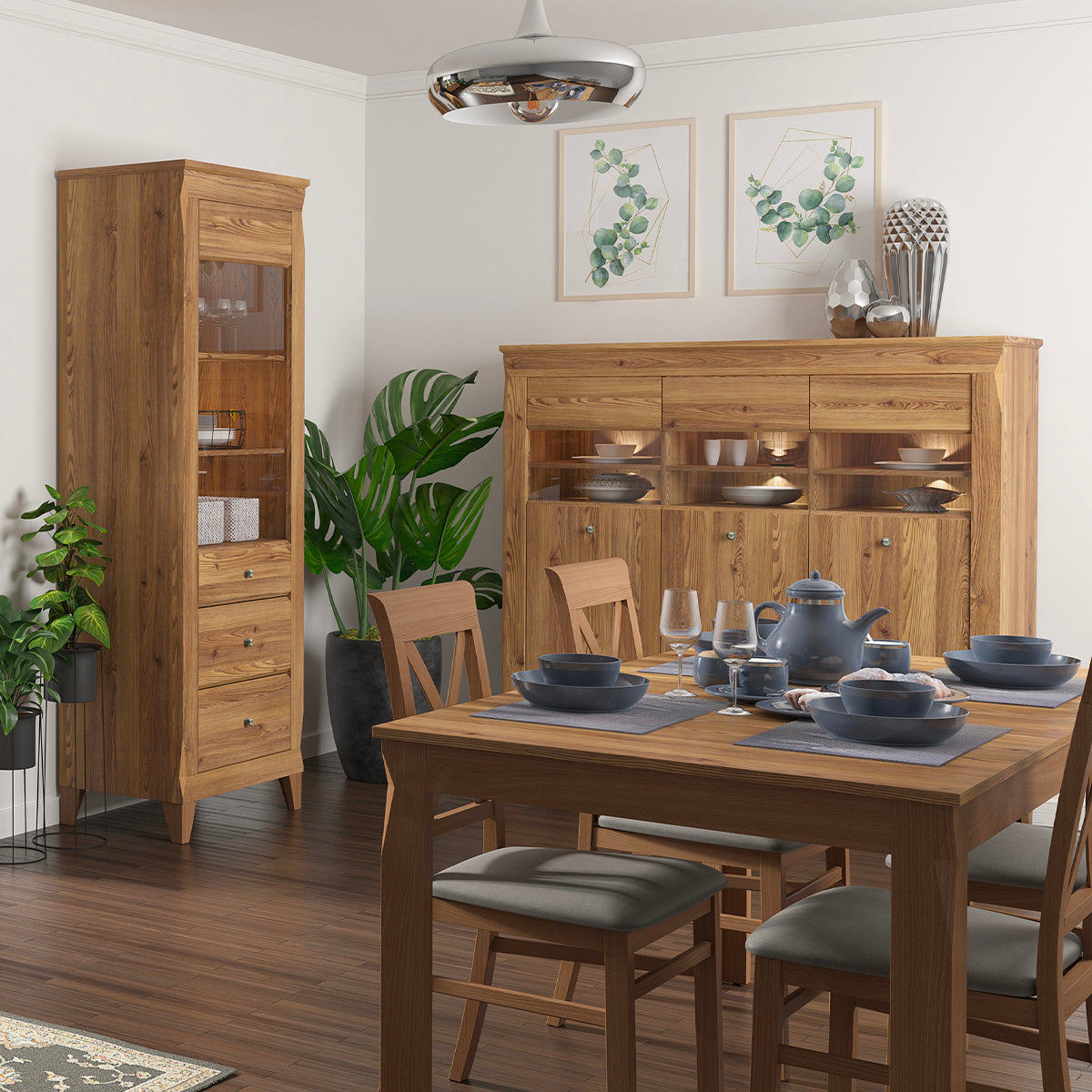 Vaisselier bas 3 portes Raya Bois