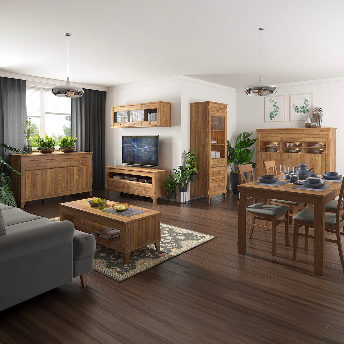 Buffet 2 portes 2 tiroirs Raya Bois
