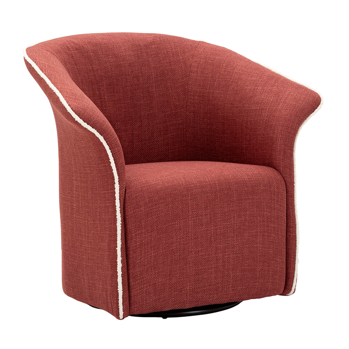 Fauteuil pivotant Sienne Bordeaux - vue 2