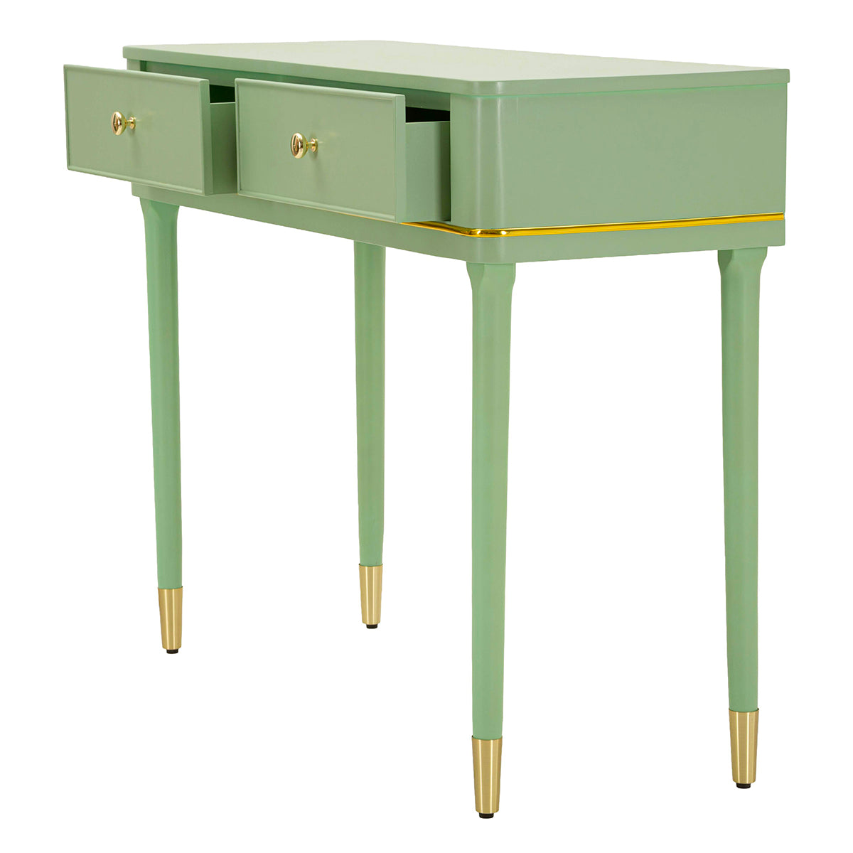 Console 2 tiroirs Suzanne Vert - vue 5