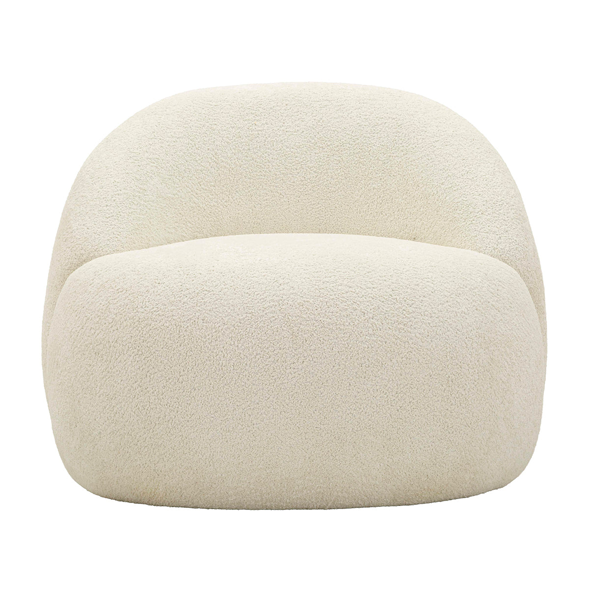 Fauteuil Tayla tissu bouclette Blanc cassé - vue 3