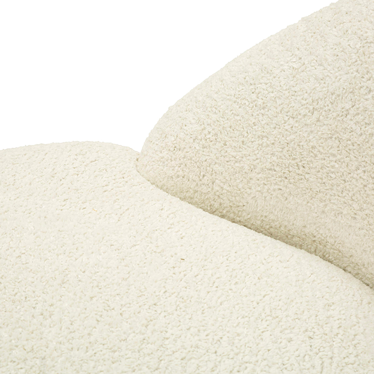 Fauteuil Tayla tissu bouclette Blanc cassé - vue 7