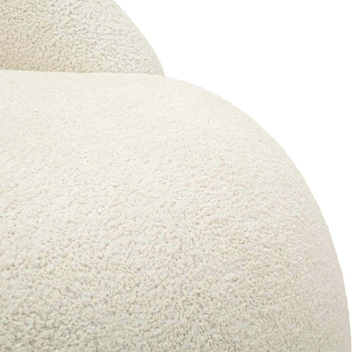 Fauteuil Tayla tissu bouclette Blanc cassé - vue 8