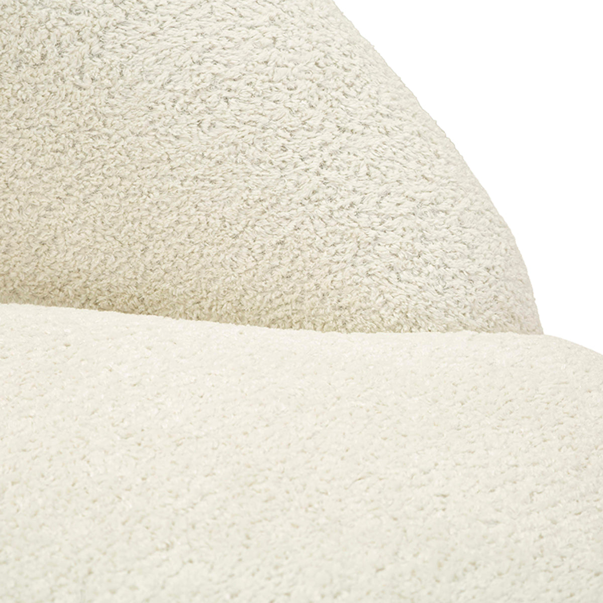 Fauteuil Tayla tissu bouclette Blanc cassé - vue 9