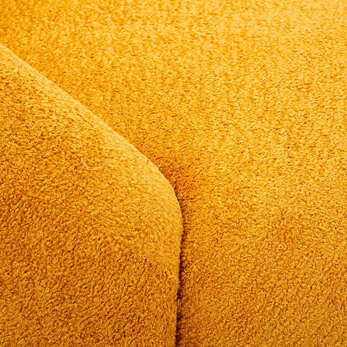 Fauteuil Tayla tissu bouclette Jaune moutarde - vue 7