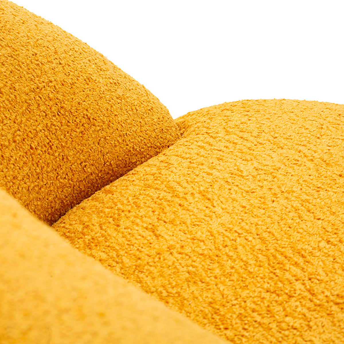 Fauteuil Tayla tissu bouclette Jaune moutarde - vue 8