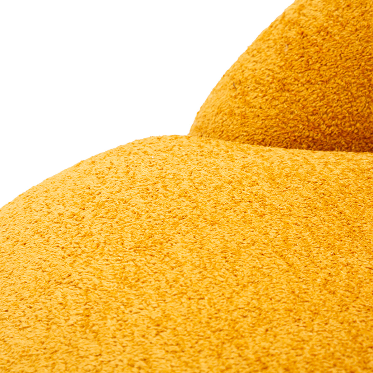 Fauteuil Tayla tissu bouclette Jaune moutarde - vue 9