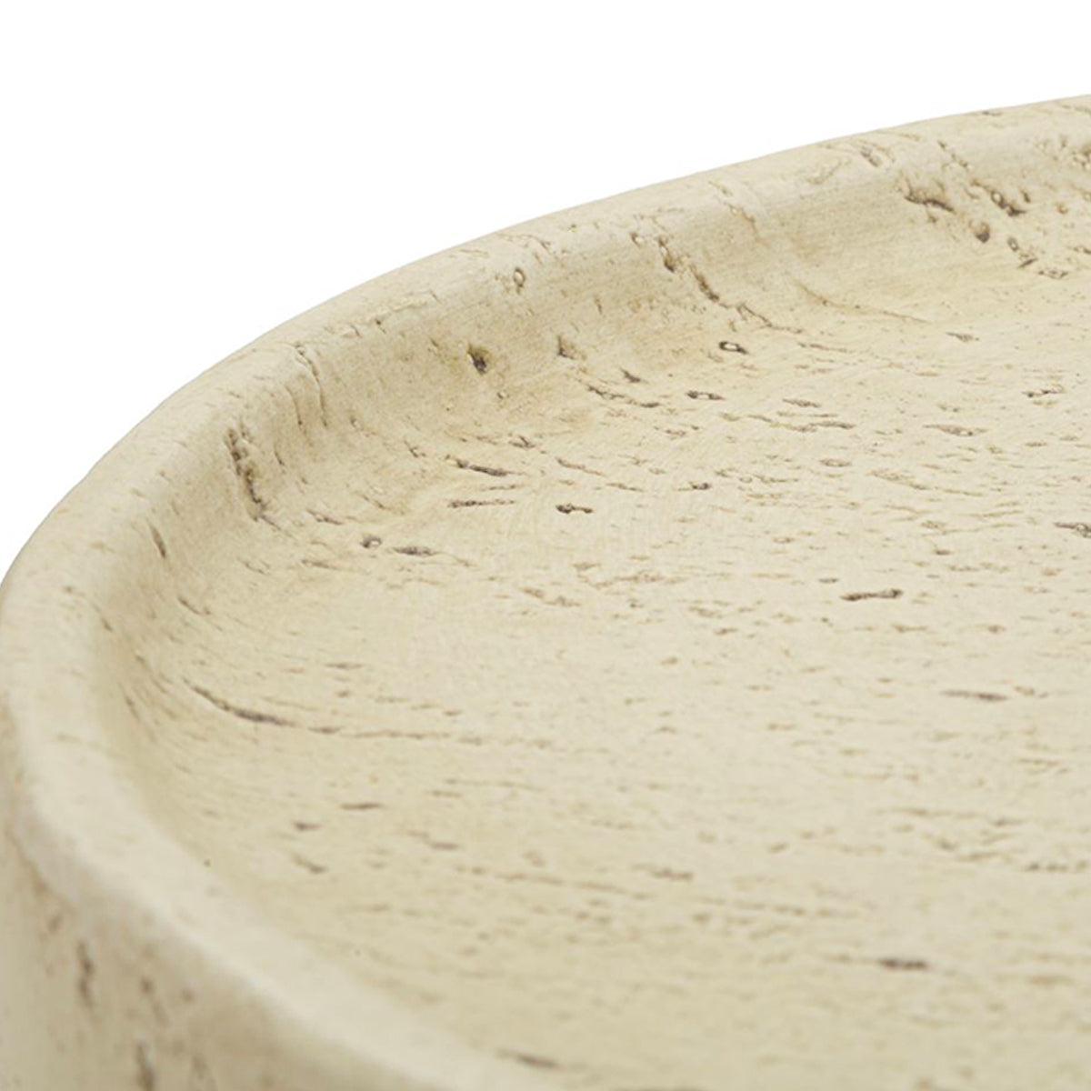Bout de canapé 35 cm effet pierre Terraza Crème - vue 4