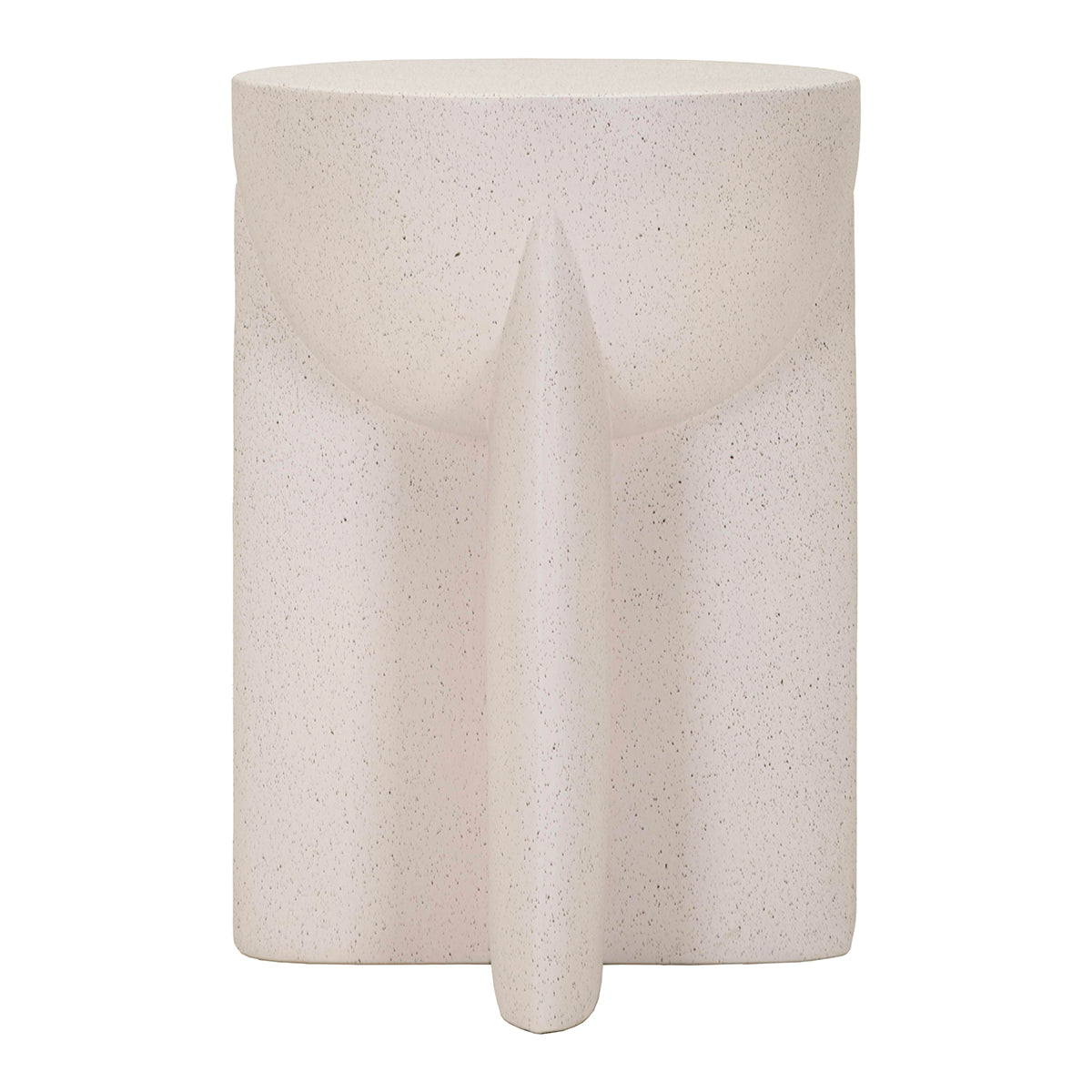Bout de canapé 33,5 cm effet pierre Terraza Crème - vue 3