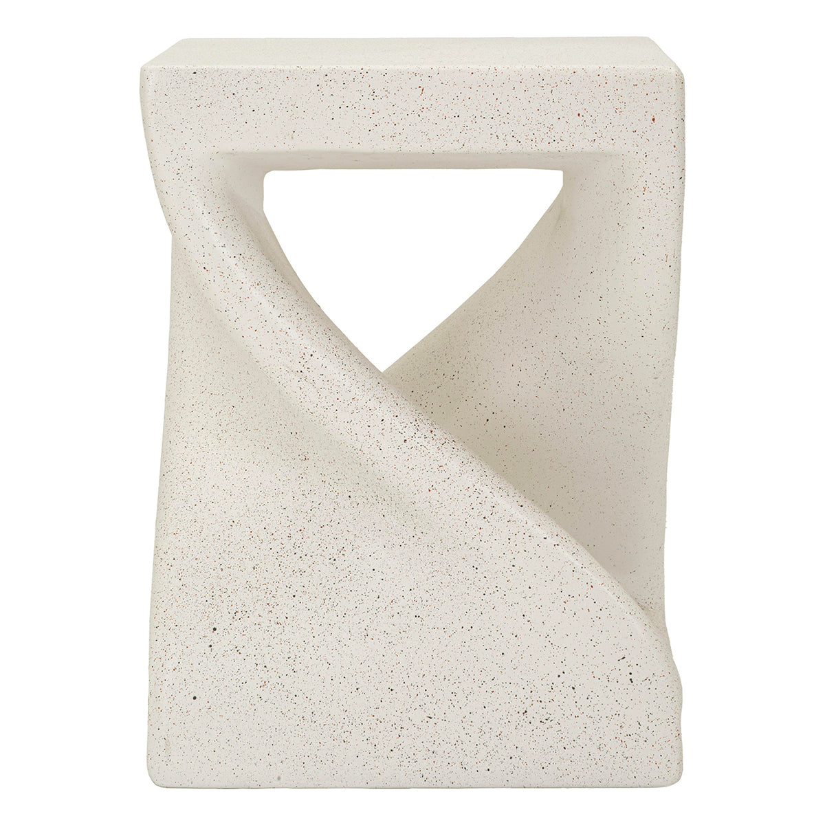 Bout de canapé 34 cm effet pierre Terraza Crème - vue 3
