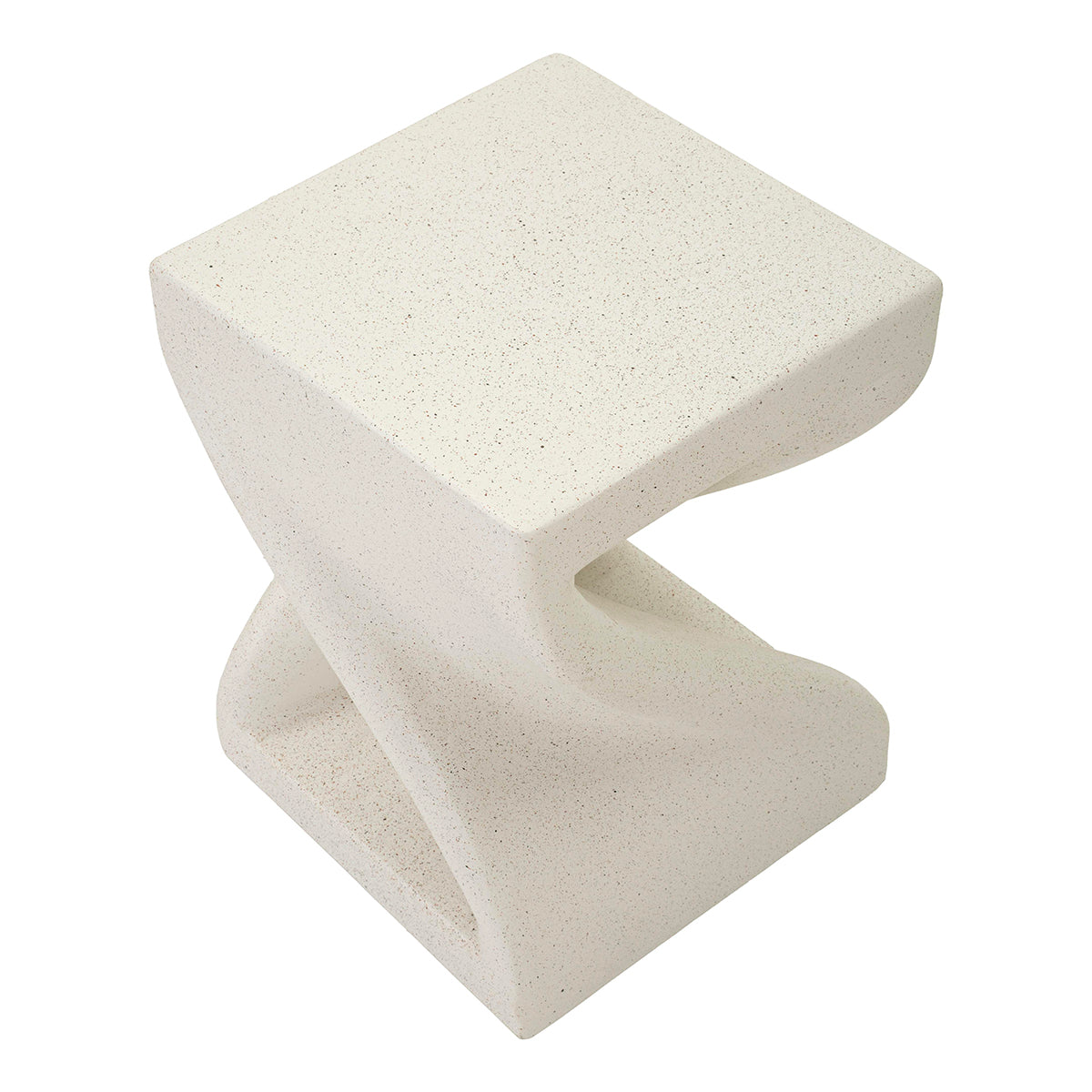 Bout de canapé 34 cm effet pierre Terraza Crème - vue 4