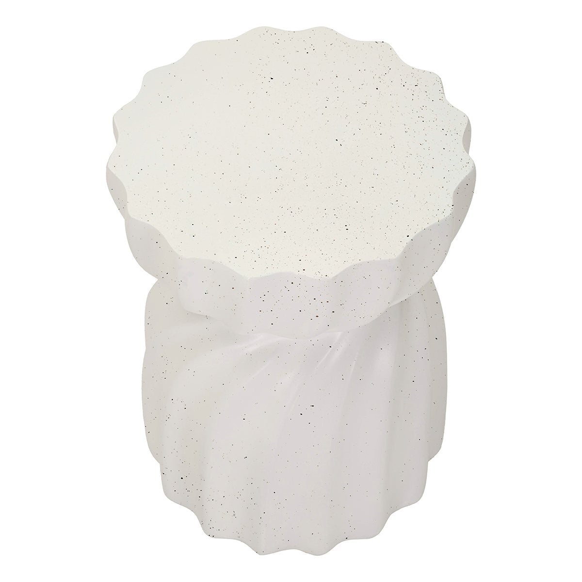 Bout de canapé 36 cm effet pierre Terraza Crème - vue 3