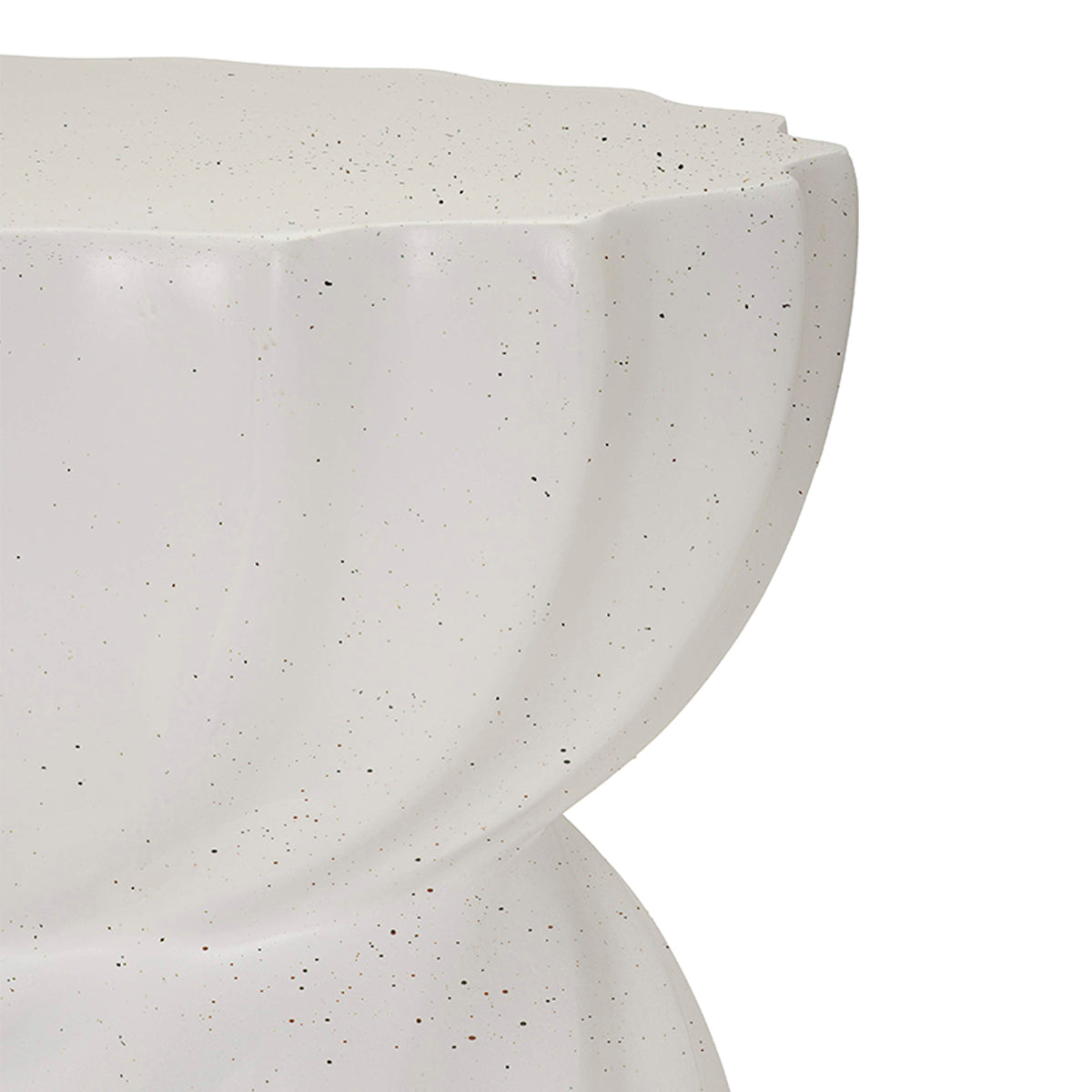 Bout de canapé 36 cm effet pierre Terraza Crème - vue 4