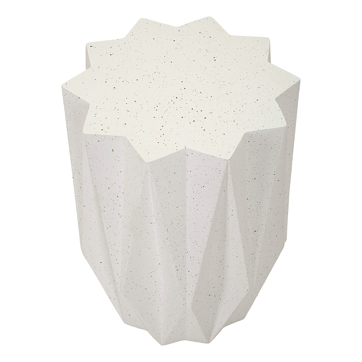 Bout de canapé 38,5 cm effet pierre Terraza Crème - vue 3