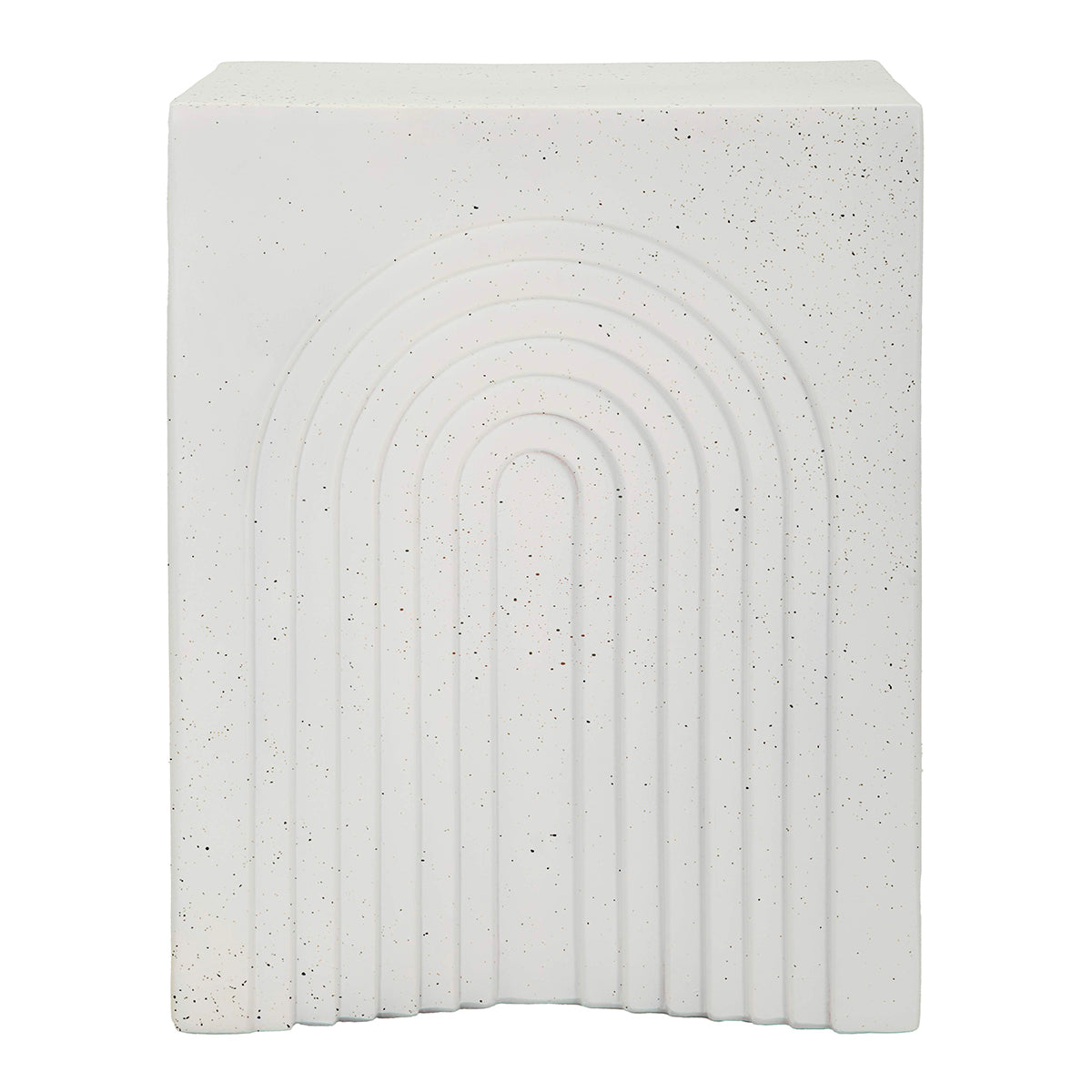 Bout de canapé 40,5 cm effet pierre Terraza Crème - vue 3