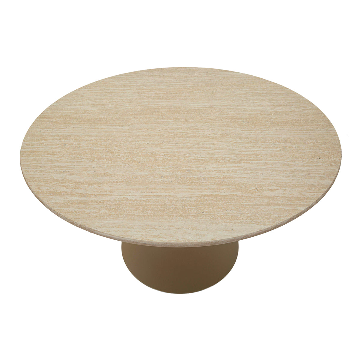 Table à manger ronde 4 personnes Tove Crème - vue 3