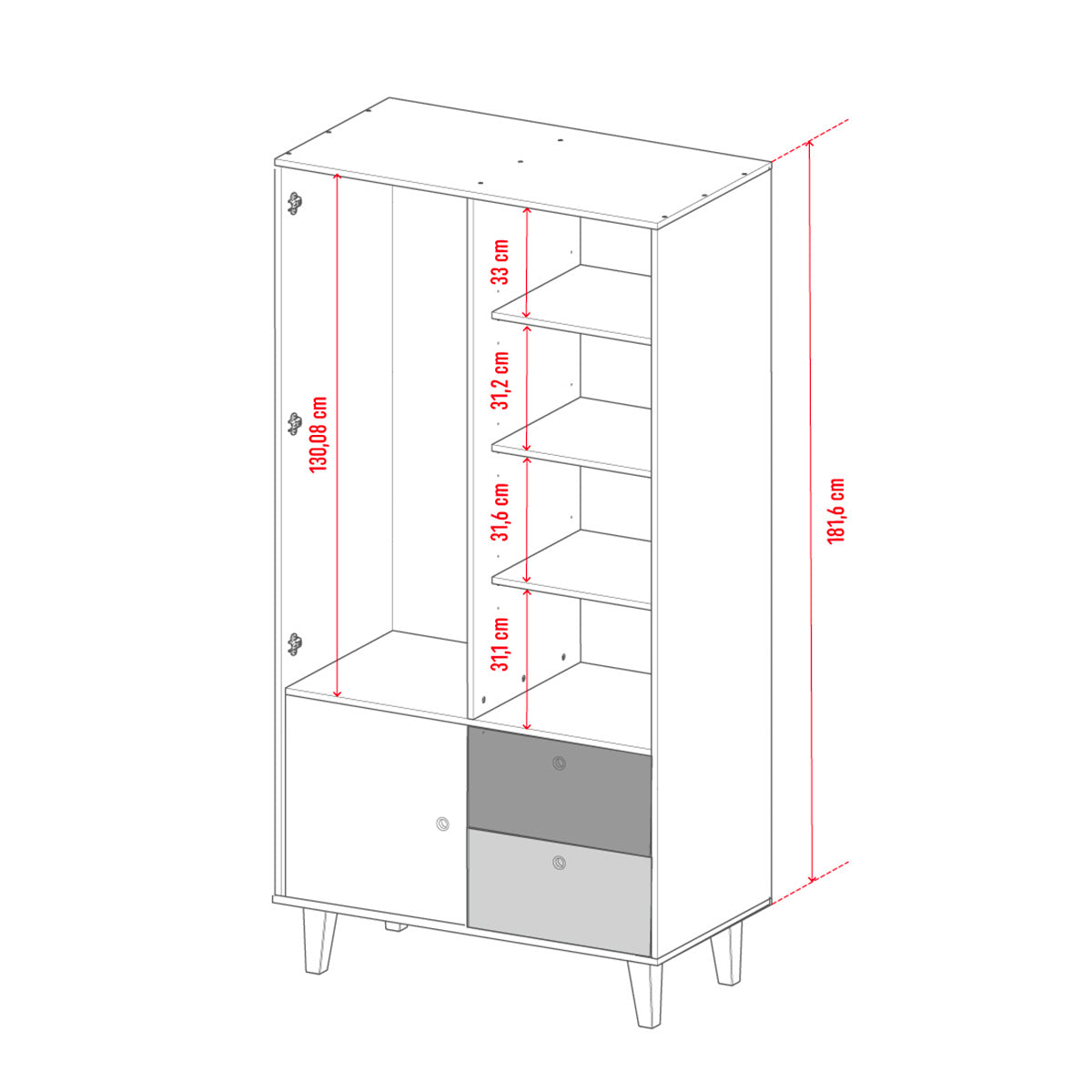 Armoire Vox Concept Bleu