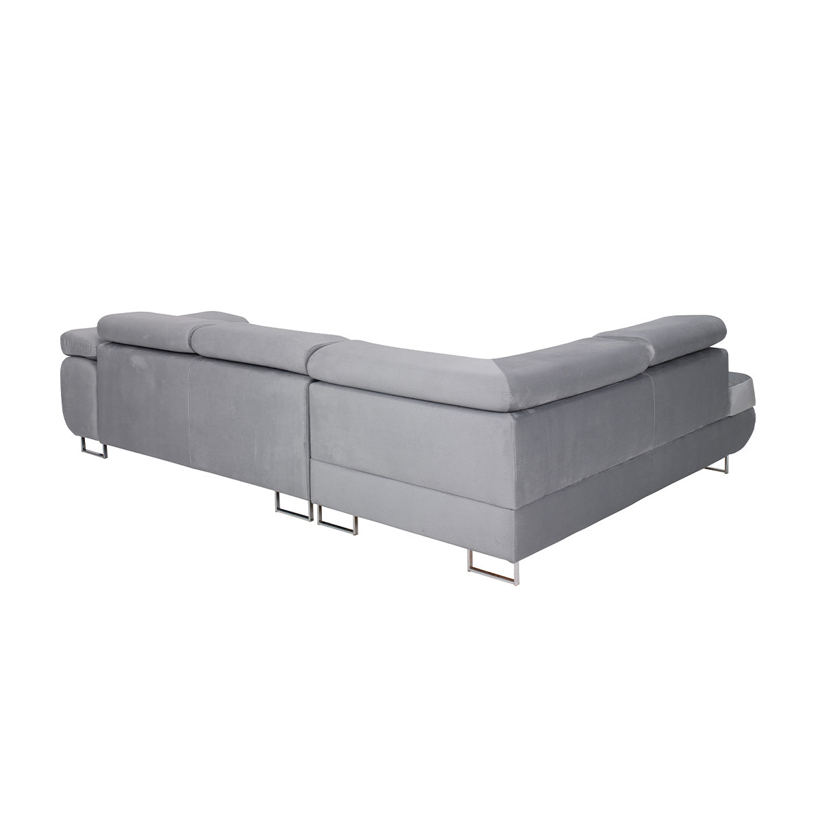 Canapé d'angle convertible gauche 4 places Wilson velours Bordeaux