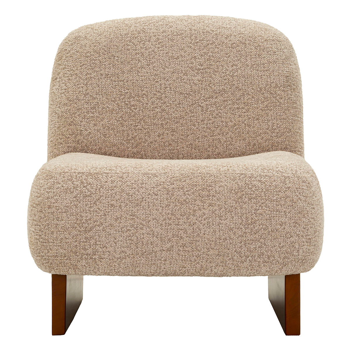 Fauteuil Yumé tissu bouclette Taupe - vue 3