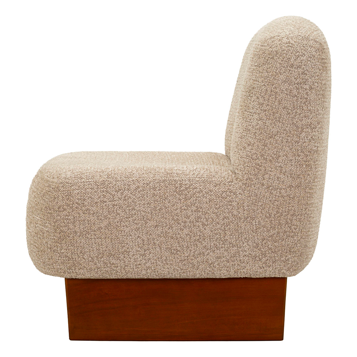 Fauteuil Yumé tissu bouclette Taupe - vue 4