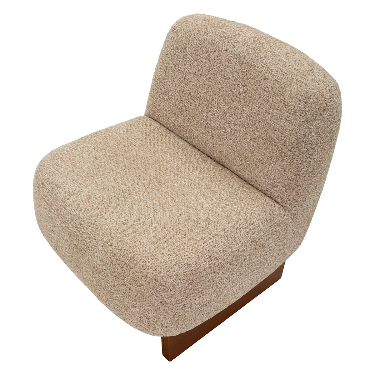 Fauteuil Yumé tissu bouclette Taupe - vue 5