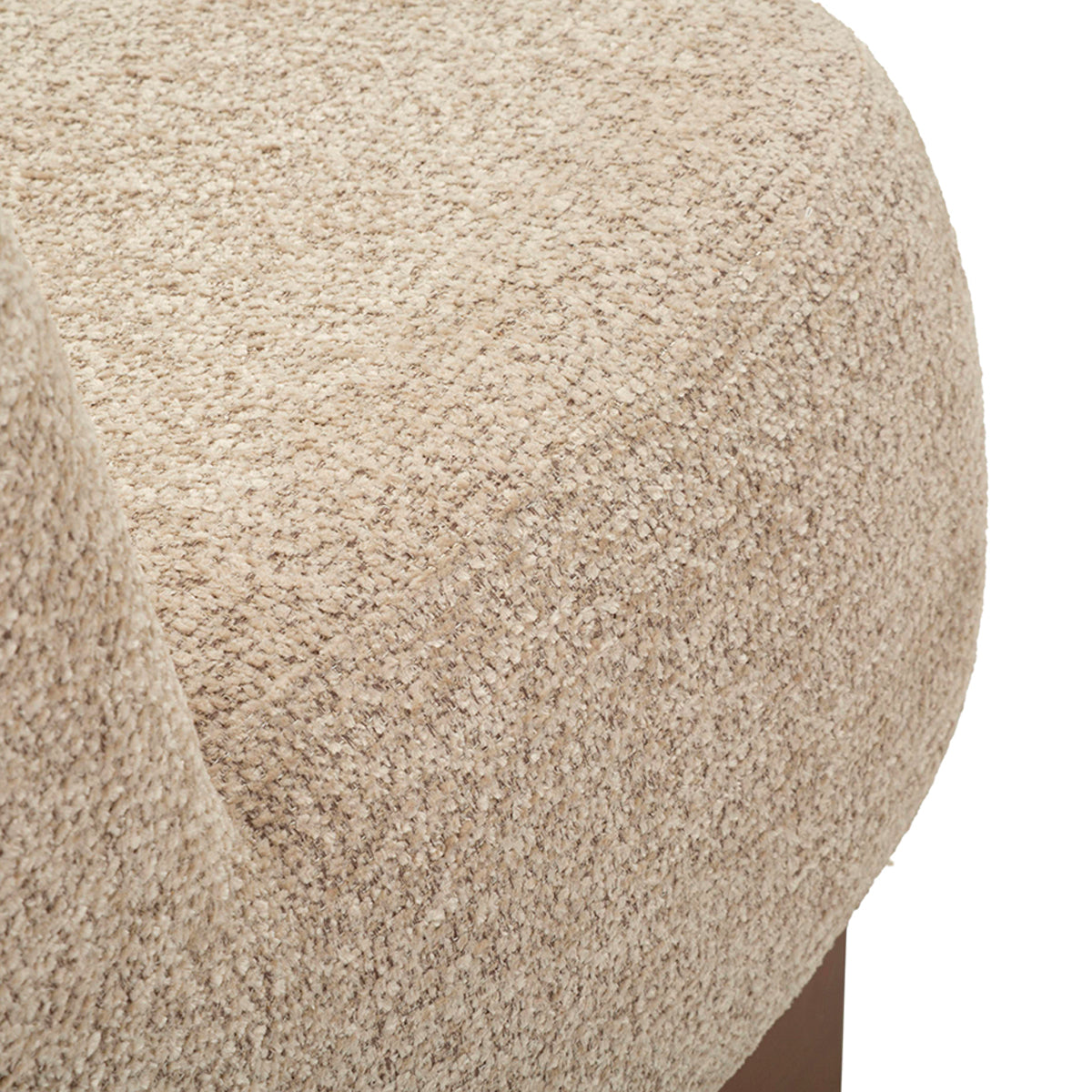 Fauteuil Yumé tissu bouclette Taupe - vue 7