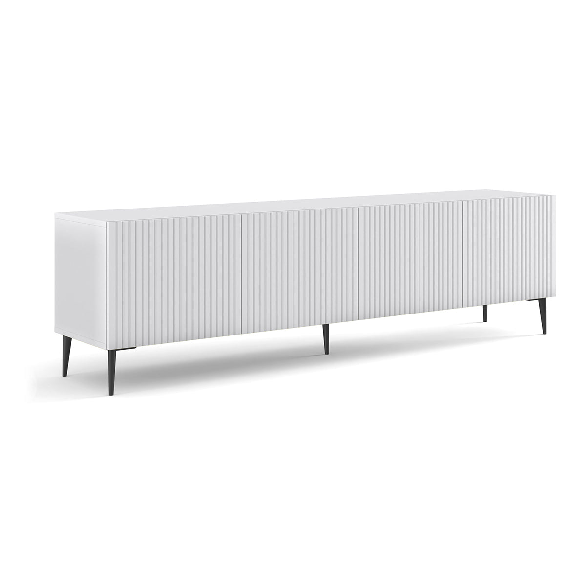Meuble TV 4 portes 200 cm Philaé Blanc