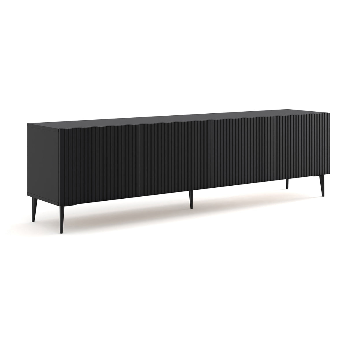 Meuble TV 4 portes 200 cm Philaé Noir