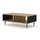 Table basse 90 cm Philaé Bois et Noir