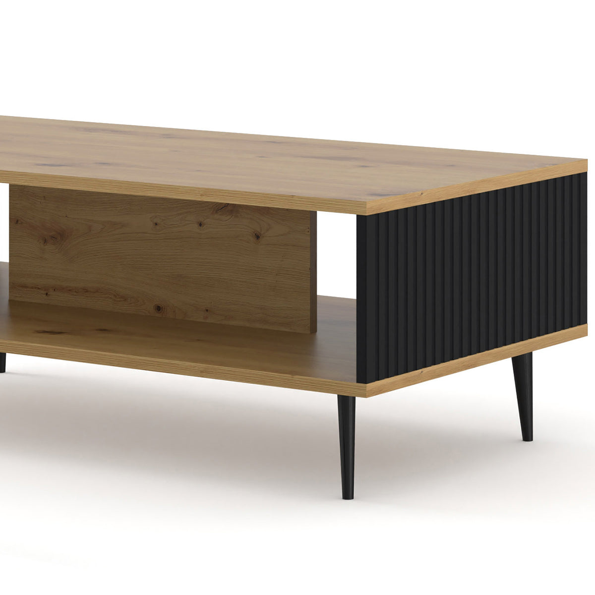 Table basse 90 cm Philaé Bois et Noir - vue 2