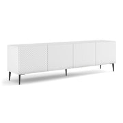 Meuble TV 4 portes 200 cm Philaé Blanc