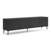 Meuble TV 4 portes 200 cm Philaé Noir