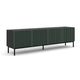 Meuble TV 4 portes 200 cm Philaé Vert et Noir