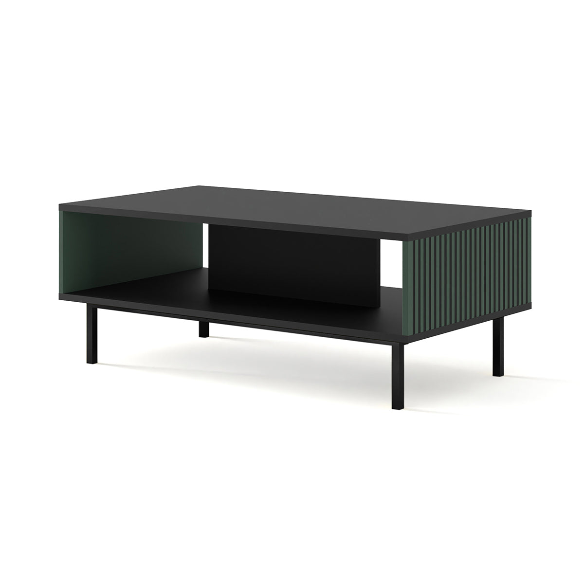 Table basse 90 cm Philaé Vert et Noir