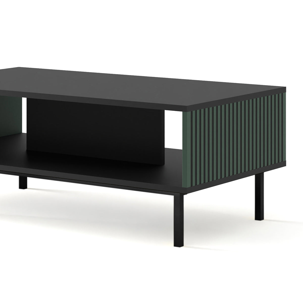 Table basse 90 cm Philaé Vert et Noir - vue 2