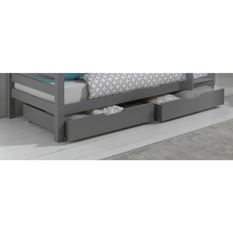Tiroirs de lit 90x200 Vipack Pino Gris - vue 2