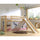 Lit Mi-Hauteur 90x200 Toboggan sommier inclus housse Fairy Vipack Pino Bois