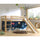 Lit Mi-Hauteur 90x200 Toboggan sommier inclus housse Space Vipack Pino Bois