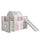 Lit Mi-Hauteur 90x200 avec Toboggan Sommier Inclus et Housse Birdy Vipack Pino - Blanc
