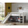 Lit Mi-Hauteur 90x200 Toboggan sommier inclus housse Pirate Vipack Pino Blanc