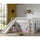Lit Mi-Hauteur 90x200 Toboggan sommier inclus housse Fairy Vipack Pino Blanc
