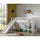 Lit Mi-Hauteur 90x200 Toboggan sommier inclus housse Dino Vipack Pino Blanc
