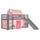 Lit Mi-Hauteur 90x200 avec Toboggan Sommier Inclus et Housse Spring Vipack Pino Gris