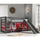 Lit Mi-Hauteur 90x200 Toboggan sommier inclus housse Pompier Vipack Pino Gris